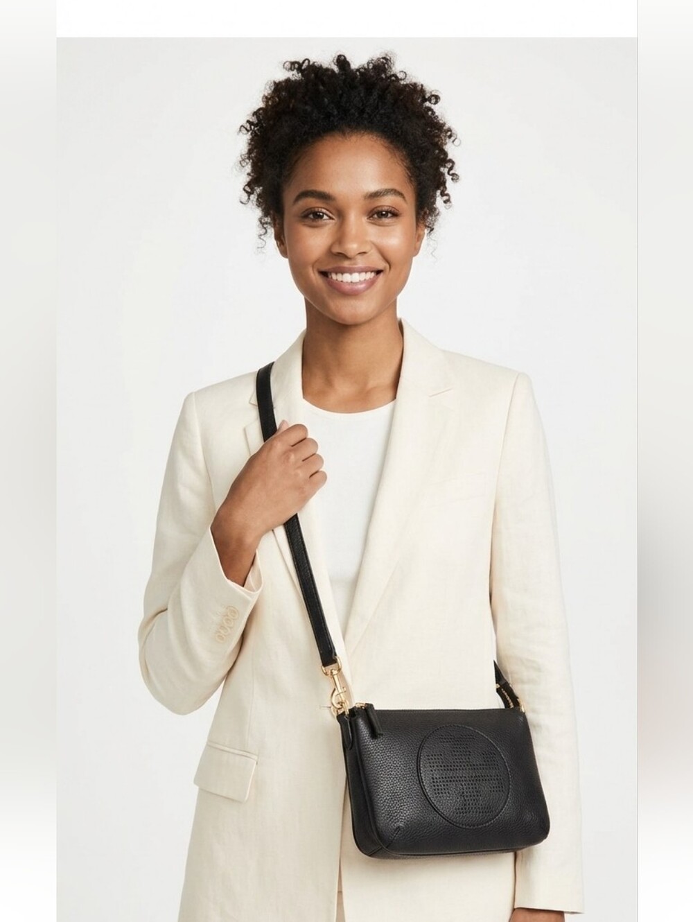 TORY BURCH Kipp Black Small Crossbody Leather